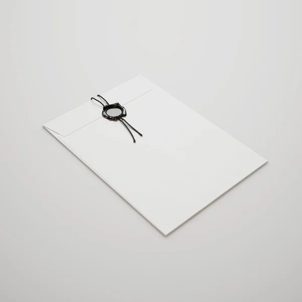 Envelope com selo de cera — Fotografia de Stock