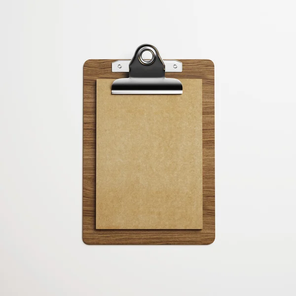 Clipboard with vintage sheet of paper — Stock Photo, Image