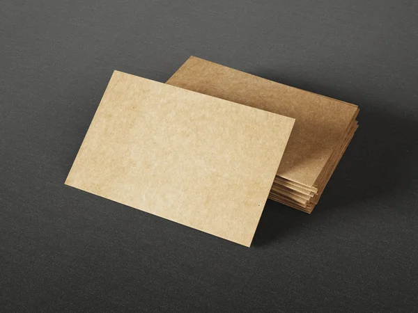 Χαρτόνι επαγγελματικές κάρτες σε σκούρο φόντο — Φωτογραφία Αρχείου
