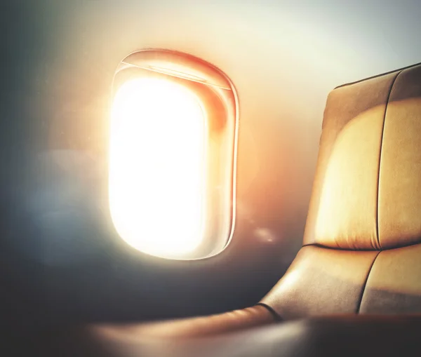 Luxury airplane interior — Stock Photo, Image