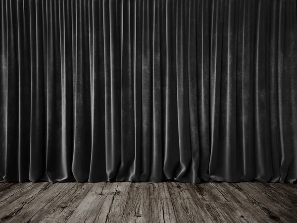 Dark grey curtains — Stock Photo, Image