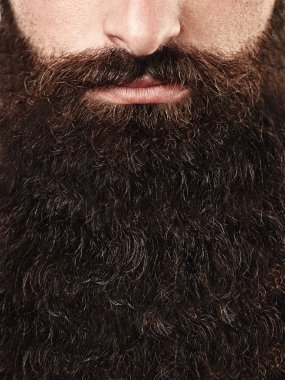 Long beard and mustache man clipart