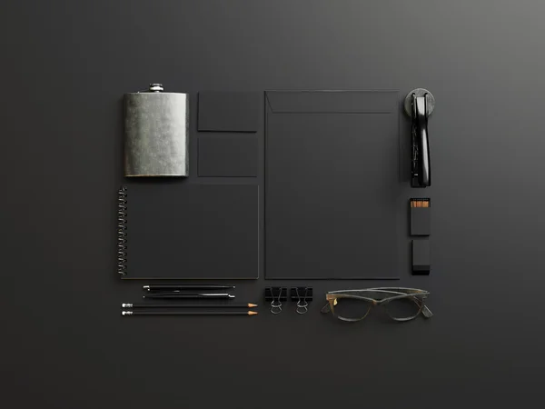 Black branding elements Set — Stock Photo, Image