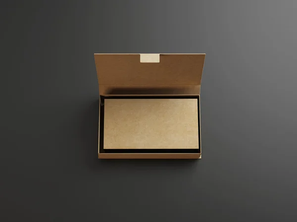 Пачка визиток в коробке — стоковое фото