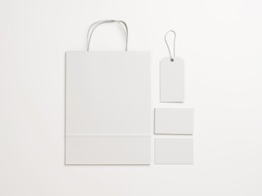 White branding elements Set clipart