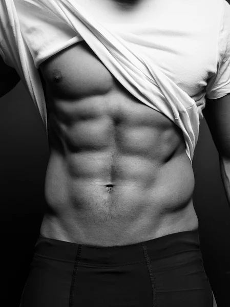 Torso deportivo con abdominales perfectos — Foto de Stock