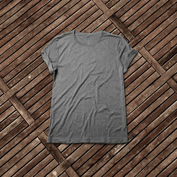 Camiseta gris en blanco — Foto de Stock