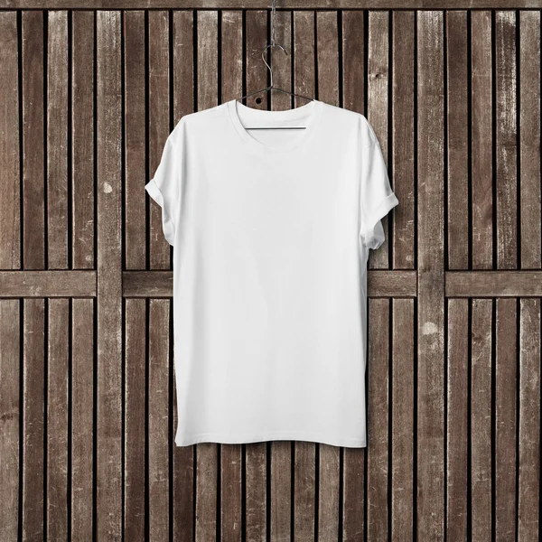 Camiseta blanca en blanco —  Fotos de Stock