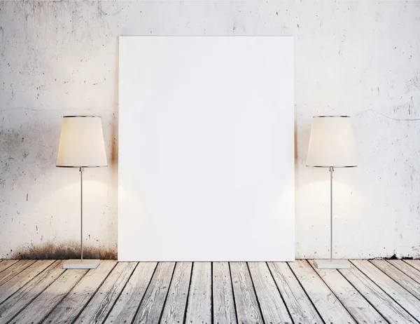 Canvas en twee lampen — Stockfoto