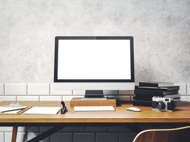 Generic design computer on table