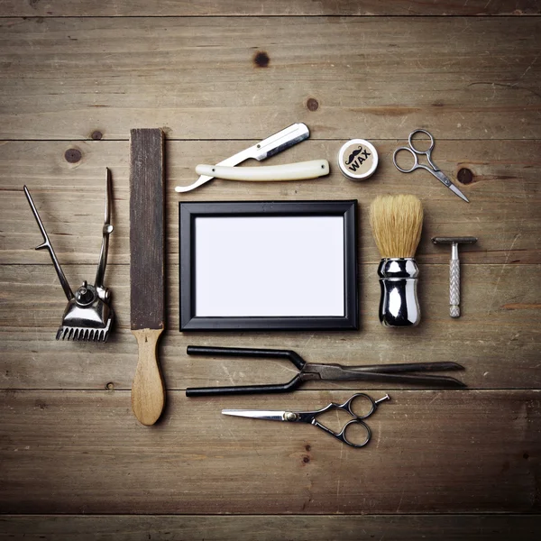 Vintage tools of barber shop — Stock Photo, Image