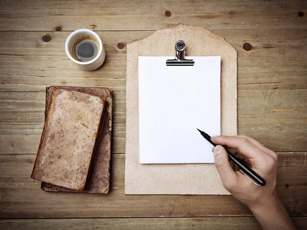 Desenho à mão na página branca — Fotografia de Stock