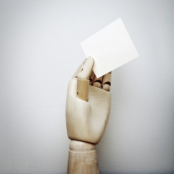 Hand with business card — Stock Photo, Image