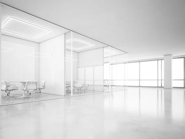 Interior de oficina con ventanas panorámicas — Foto de Stock