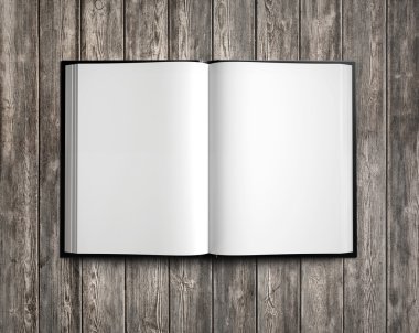 Açık beyaz ders kitabı doğal ahşap