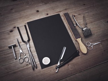 Vintage Kuaför araçları