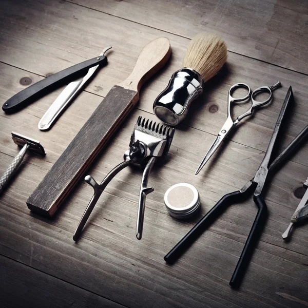 Vintage instrumenten van een kapper — Stockfoto