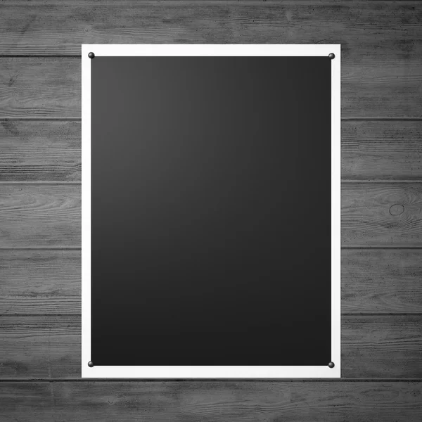 Cartel negro con pines — Foto de Stock