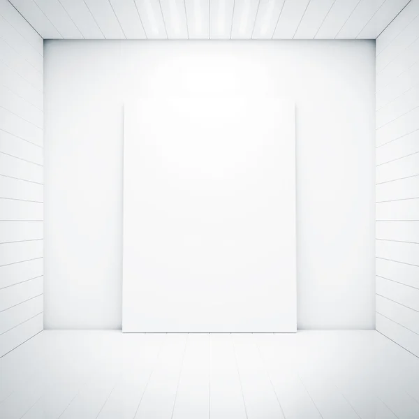 White canvas near in the white room — Stock Photo, Image