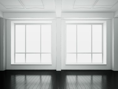 Beyaz windows closeup. 3D render