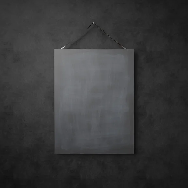 Schwarzes Papier, das am Ledergürtel hängt. 3D-Darstellung — Stockfoto