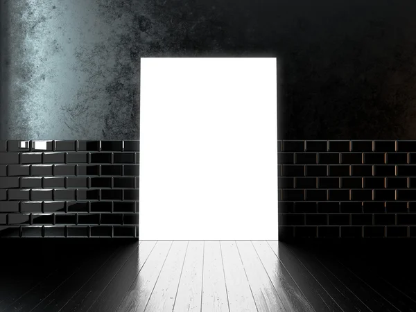 Exit to the light room. 3d rendering — Stock Photo, Image