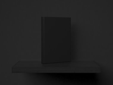 bir raf üzerinde kitap. 3D render