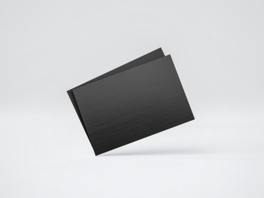 Mockup siyah kartvizit. 3D render