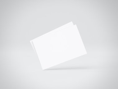 Mockup beyaz kartvizit. 3D render