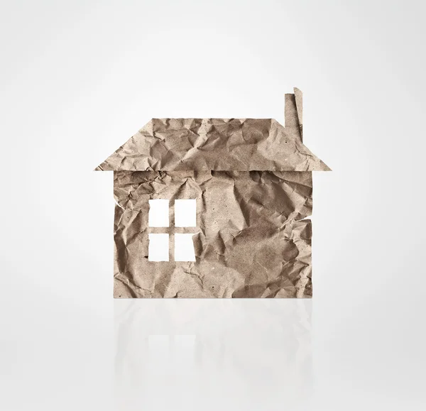 House icon made of paper — Stock Photo, Image