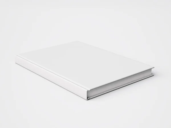 Boş beyaz kitap. 3D render — Stok fotoğraf