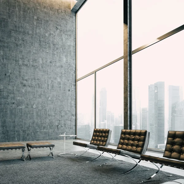 Moderní konferenční místnost s panoramatickým výhledem — Stock fotografie