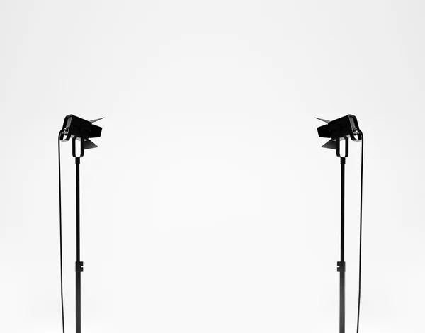 White studio with equipment — Stock Photo, Image