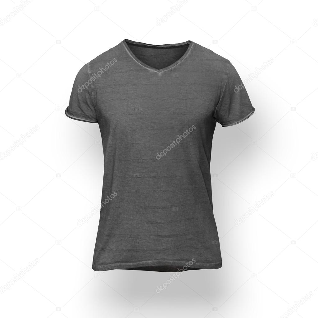 Dark grey t-shirt isolated