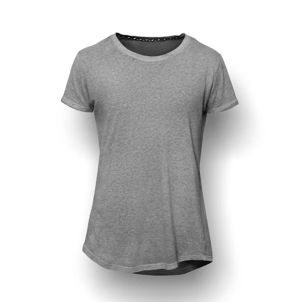 Camiseta gris aislada sobre fondo blanco —  Fotos de Stock