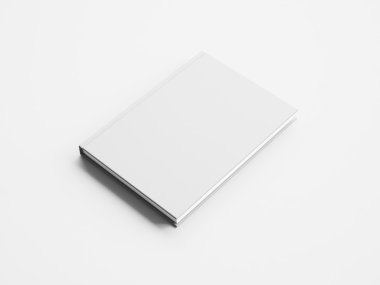 Boş beyaz kitap. 3D render