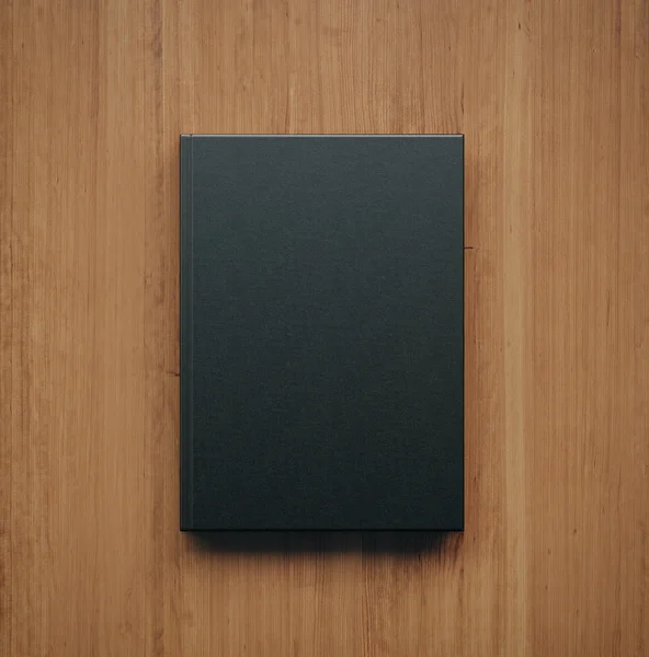 Mockup of blank classic black book — Stock Photo, Image