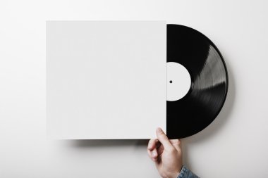 Template of vinyl cover on white