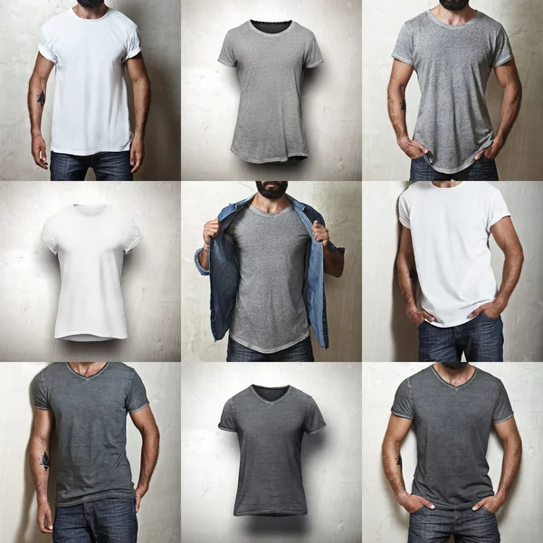 Set of blank t-shirts — Stock Photo, Image