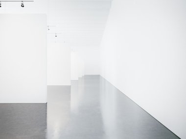 Kadar boş Müzesi Galerisi iç alay. 3D render