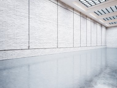 Yukarı Galerisi beyaz tuğla ile ilgili alay et. 3D render