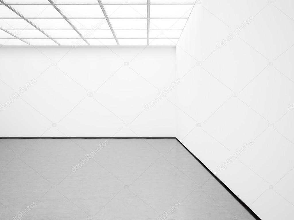 Download Mockup of white interior and concrete floor. 3d render ...