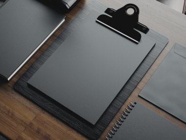 Boş iş öğeleri kavramı. 3D render