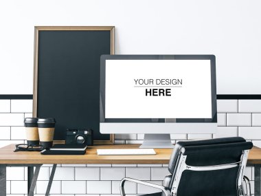 Genel bilgisayar moder iç. 3D render