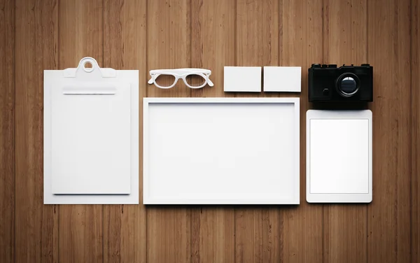 Set of the white classic business elements — Stock Photo, Image