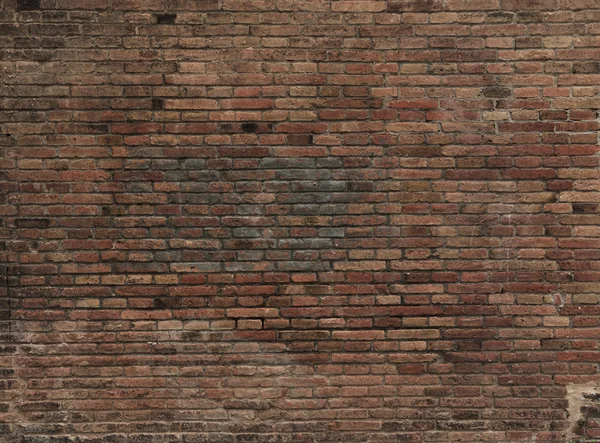 Partie du mur de briques peintes en brun — Photo