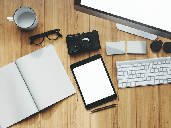 Foto de un espacio de trabajo moderno —  Fotos de Stock