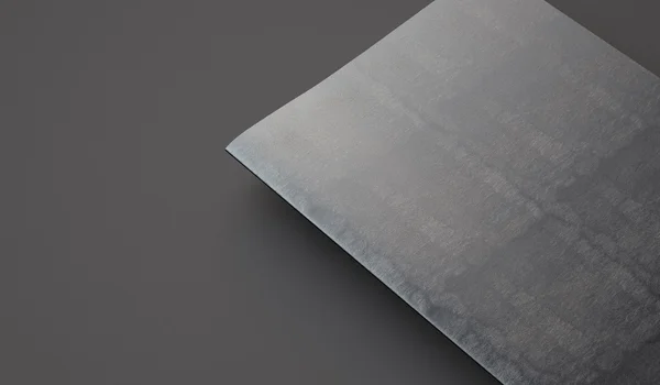 Closeup de capa de couro no livro didático, fundo cinza. Renderização 3d — Fotografia de Stock