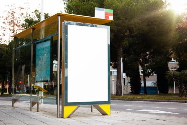 billboard on the bus stop