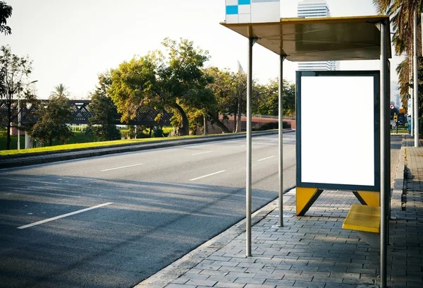 Lightbox on the bus stop — Zdjęcie stockowe